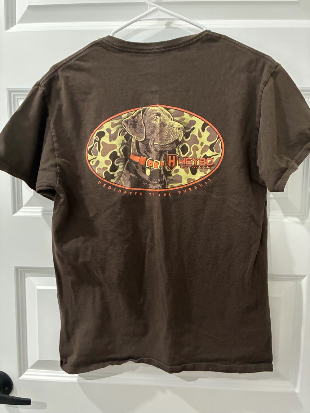 Heybo Brown Short-Sleeve Graphic Tee with Dog Print